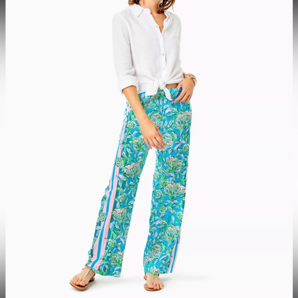 🌴🦩Lilly Pulitzer-2 piece Set•Palazzo Pants and Sleeveless Blouse•Size Large NWT - Picture 6 of 16